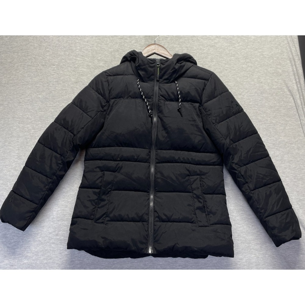 Gerry Quilted Puffer Jacket Womens Small Black Long Sleeve Full Zip Winter Wear